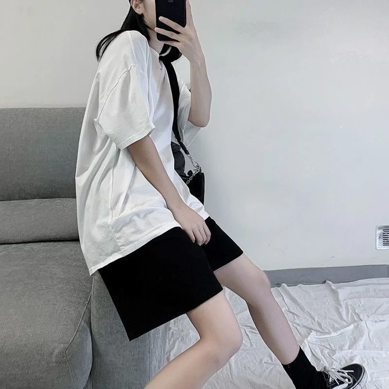 Shorts Women Black Ulzzang Trendy Ins New Arrival Summer All-match Simple Feminine Couple Unisex Leisure Trouser Popular Student