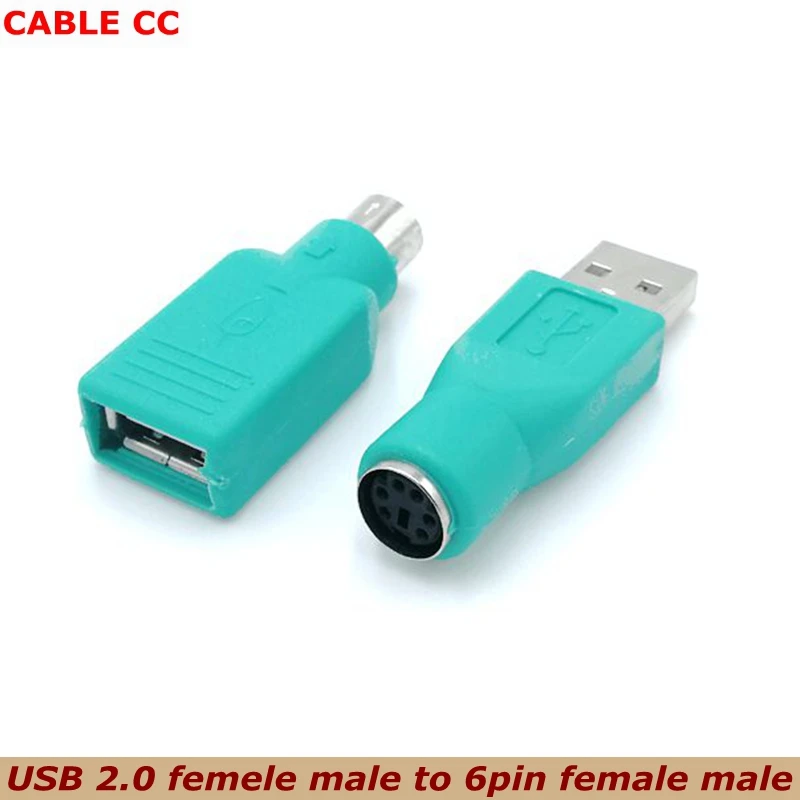 USB female to PS2 PS / 2 male adapter converter keyboard mouse and mouse adapter USB A type male to PS / 2 6 pin mini Din female