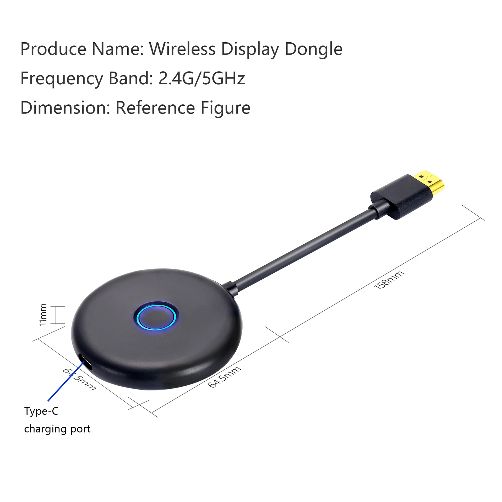 สำหรับ YouTube ไร้สาย WIFI mirascreen Wi Fi 4K 5G dongle จอแสดงผลแบบพกพา dual-band แสดงใช้ได้จริง