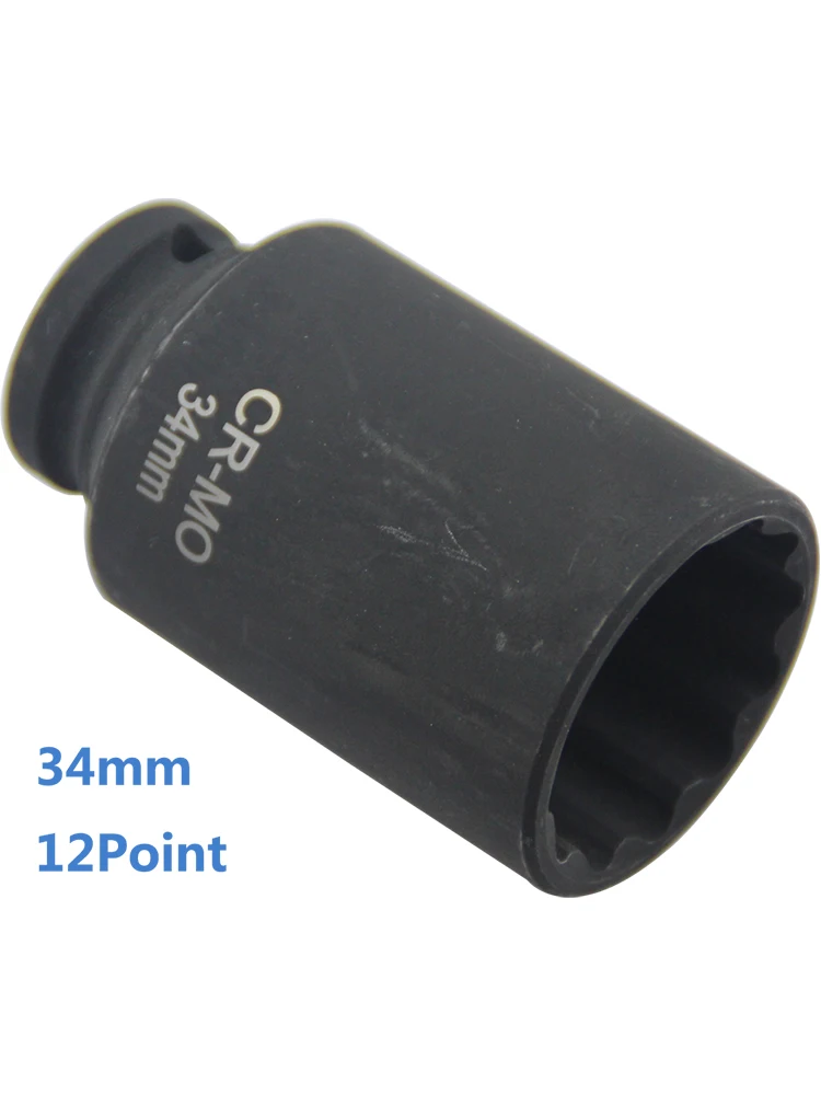 1/2 "DR 34MM gniazdo udarowe wrzeciona oś nakrętka klucz nasadowy narzędzie 12 punkt — zdjęcie 2