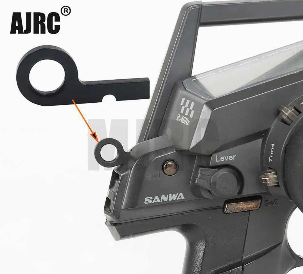 Sanwa-リモコン用アルミニウムトランスミッター,金属製フック,sanwa radio system m12/m12s/rs/sanwa mt4/mt4s/sanwa MT-44