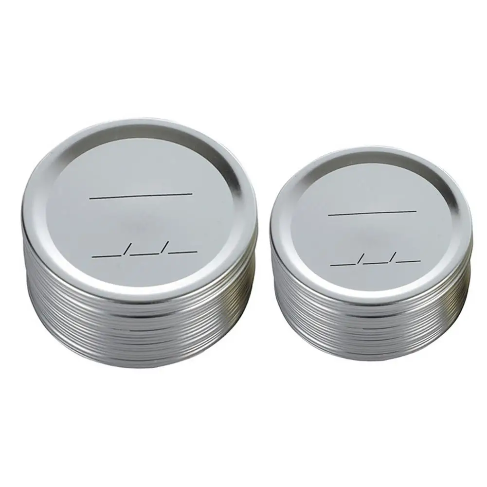 24pcs 70/86mm Wide Mouth Mason Jar Canning Lids,Reusable Leak Proof Split-Type Silver Lids, Mason Jar Covers