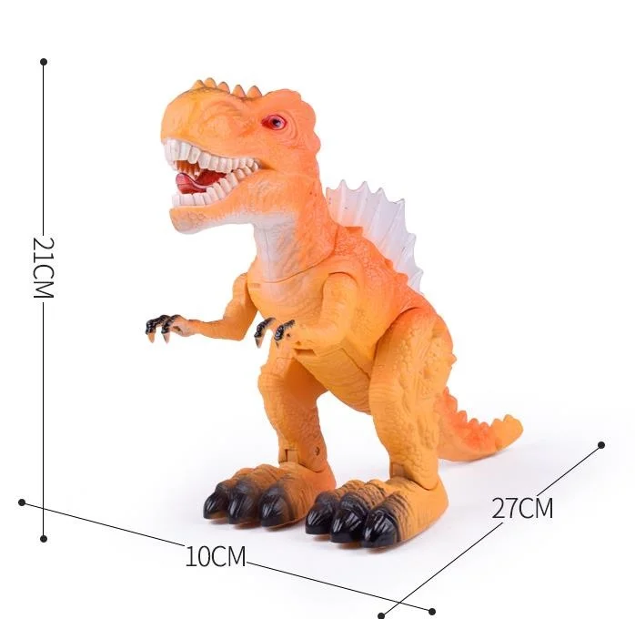 Juguetes de dinosaurios eléctricos para niños, simulación de sonido luminiscente, modelo de plástico animal