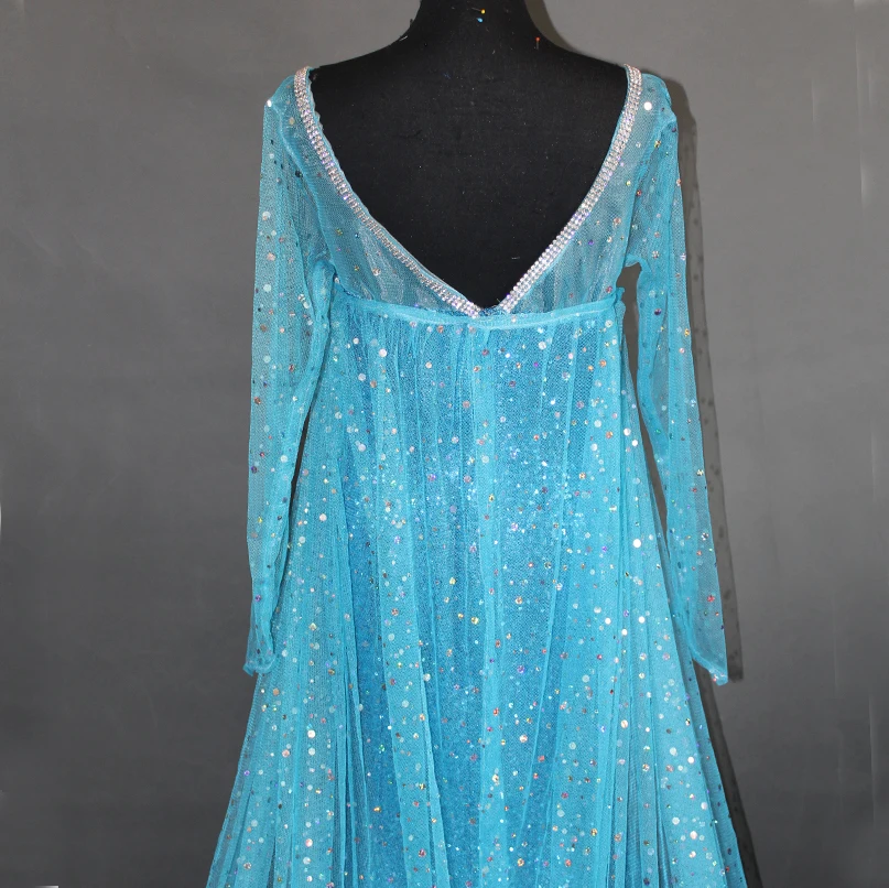 Top Quality Queen Elsa Cosplay Costume Fashion Dress For Halloween Women Girl Custom Made