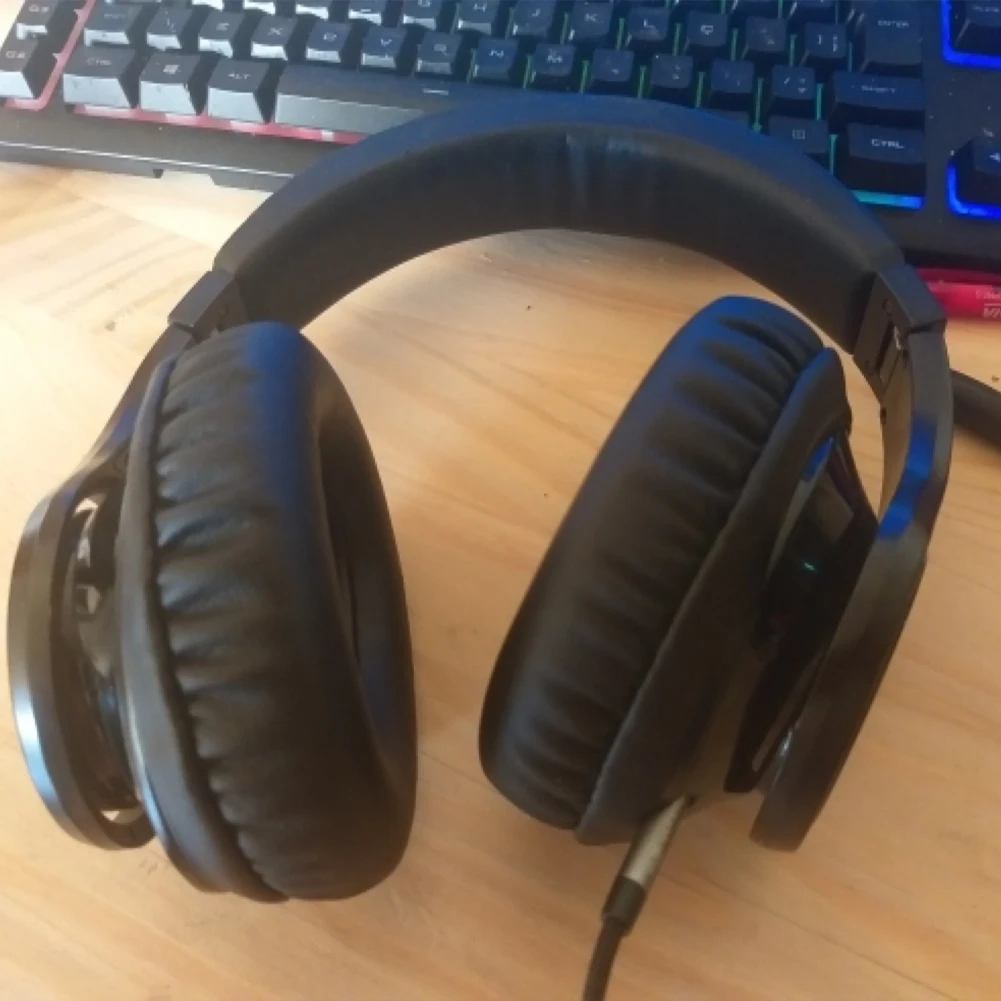 Whiyo-革の交換用ベルベットイヤーパッド,bluetooth,dio o plus用,低音,ステレオ,マフ,クッションカバー,スリーブ