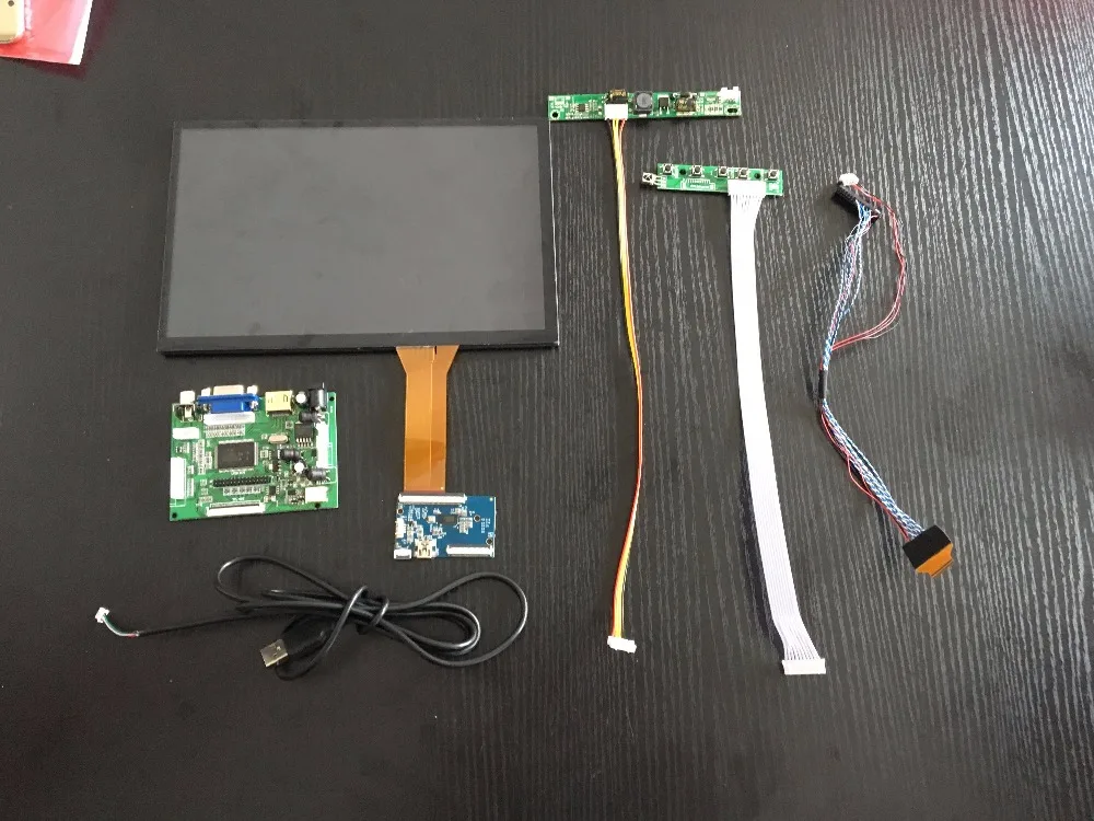 10,1 zoll 1280x800 LCD Display 10 Punkt Kapazitiven Touchscreen Fahrer Board-Controller Tastatur Kit Raspberry Pi