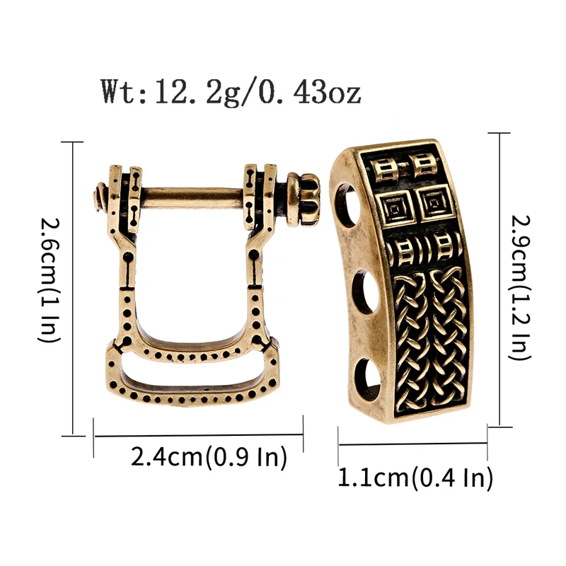 1PCS Charms Bead Men Copper Paracord Bracelet Keychain DIY Beads Lanyard Making Bracelet Jewelry Outdoor