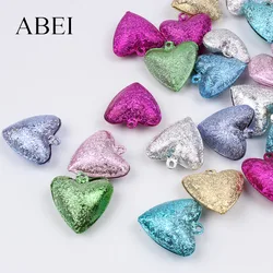 20pcs 25mm Mix Colors Heart Shape Bells For Wedding Party Decoration DIY Gingle bell Handmade Craft Ornaments bells wholesale