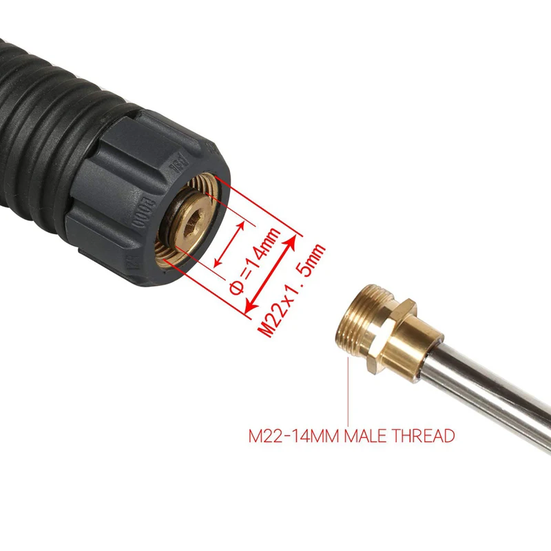Kit de lavado a presión Premium de 8 piezas Pistola pulverizadora de 2600 PSI, manguera de 25 \'2600 PSI, varita de 16 \