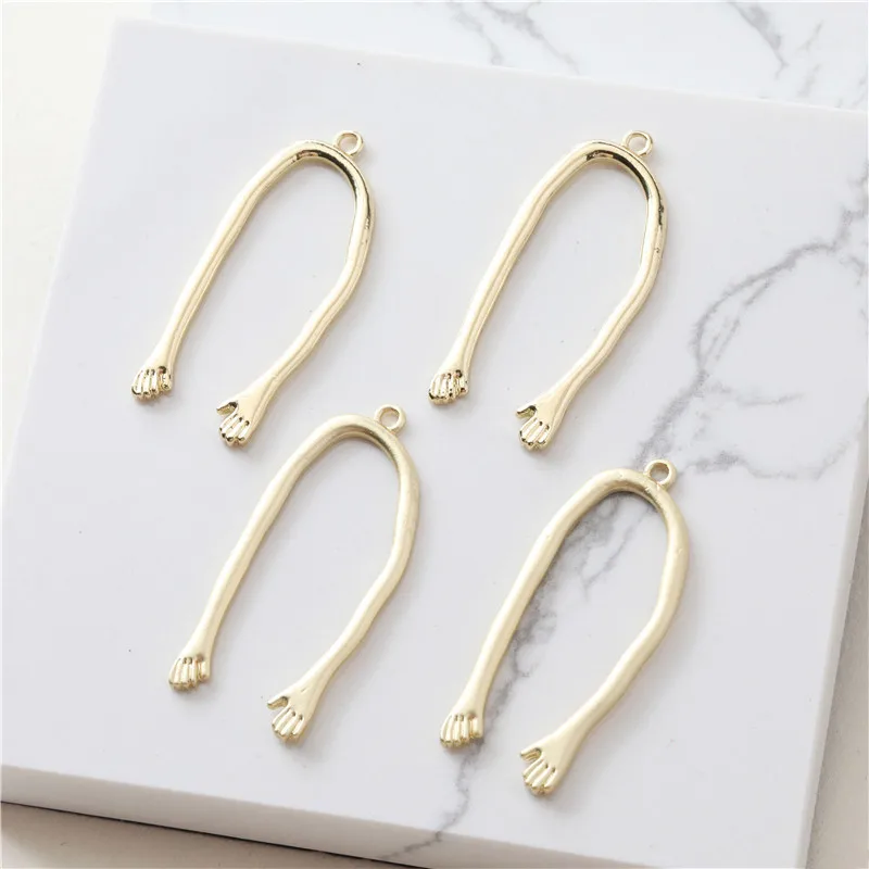 

Creativity style 30pcs/lot cartoon arm hand letter u shape alloy floating locket charms diy jewelry earring/garment accessory