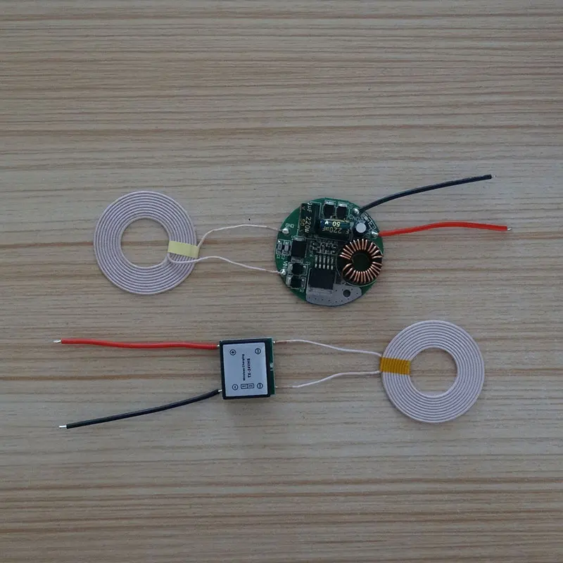 24V transmitting remote wireless power supply charging module with indication protection 5v4a high current 43mm coil