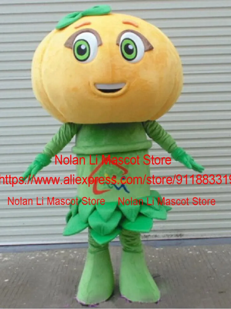 

Hot Selling EVA Material Green Orange Pumpkin Mascot Costume Crayon Cartoon Set Birthday Party Role-Playing Gift 935