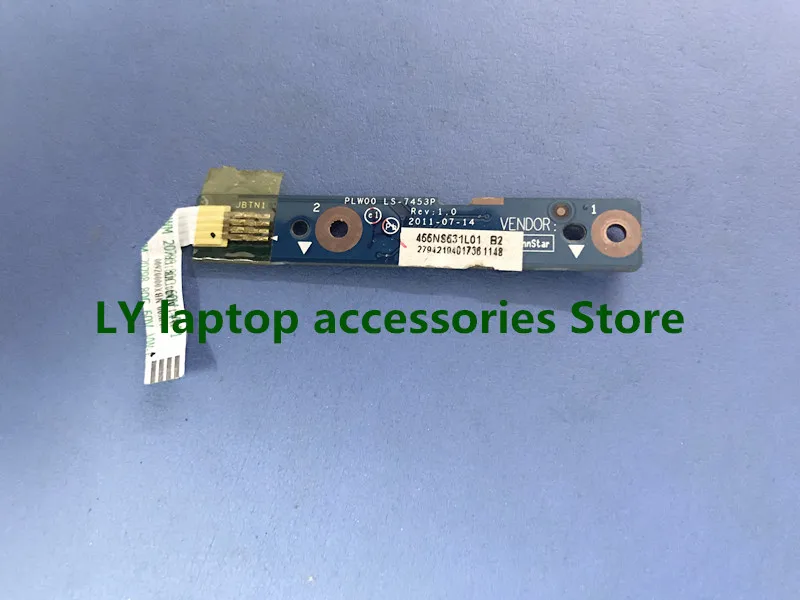 For DELL XPS 14Z L412Z Original laptop Switch board Switch power supply board Switch key board with cable LS-7453P