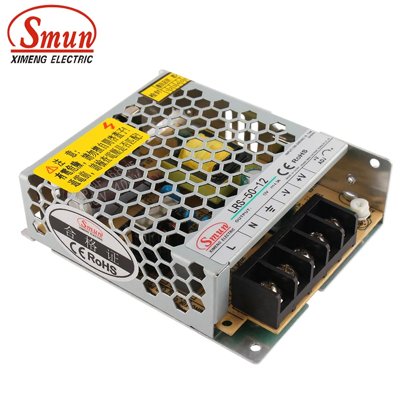 Smun LRS-50-12 50W 12VDC 4.2A Output Industrial AC-DC Switching Mode Power Supply SMPS