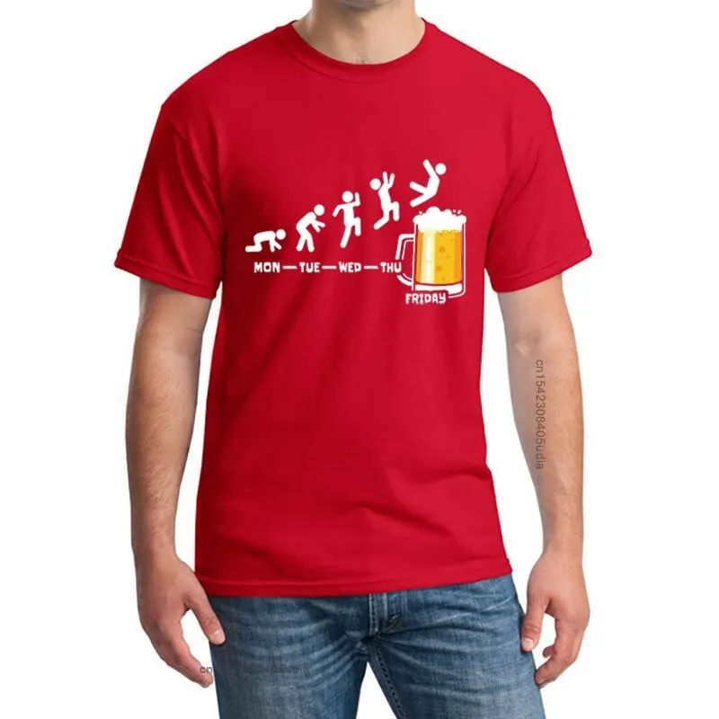 Camiseta de algodón con estampado de cerveza para hombre, camisa de manga corta, divertida, para beber Alcohol