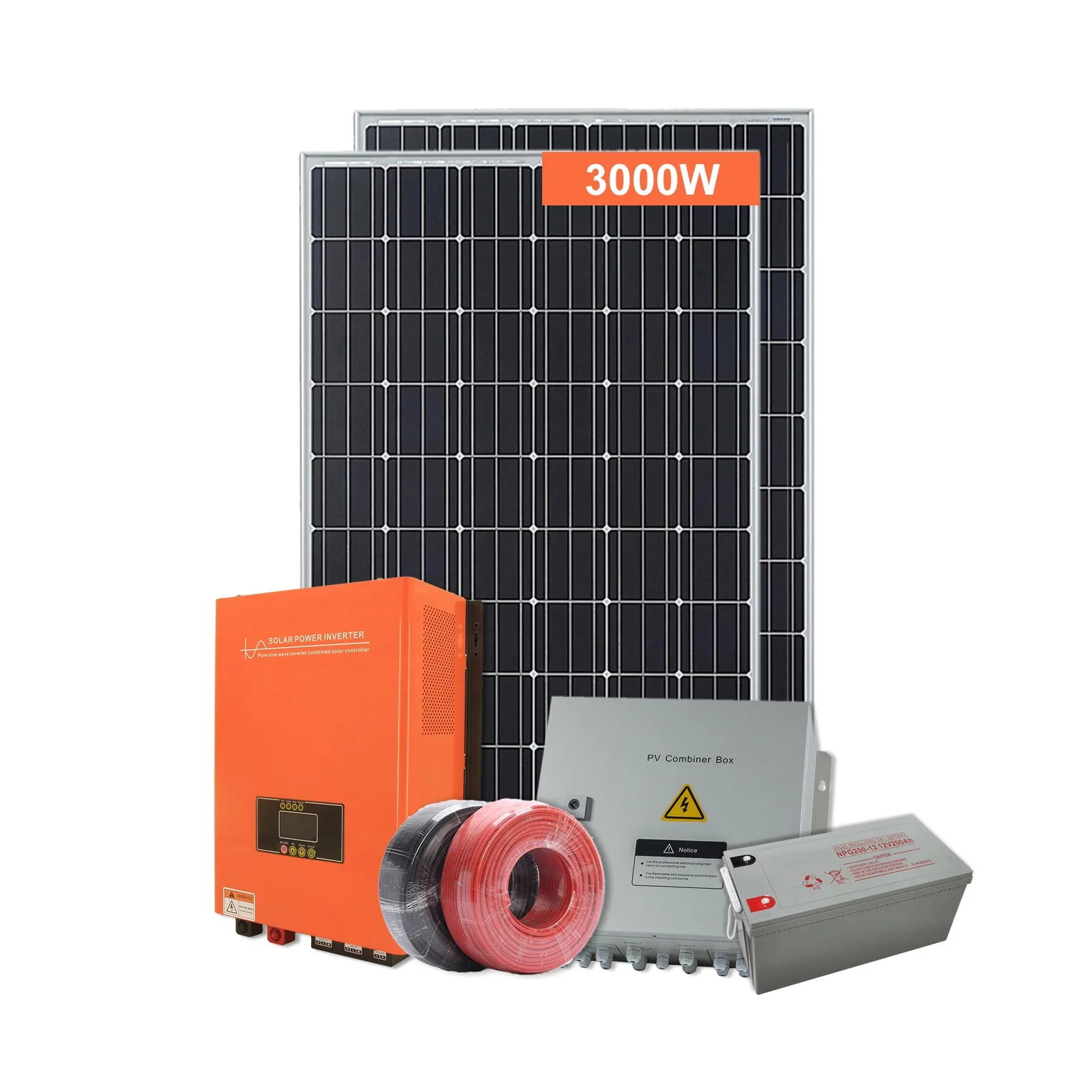 Complete Set Solar Energy System 3000w Solar System 3KW Solar Power System For Home