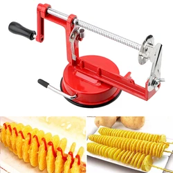 Twisted Potato Apple Slicer Vegetable Spiralizer Stainless Steel Manual Spiral French Fry Cutter Cooking Tools