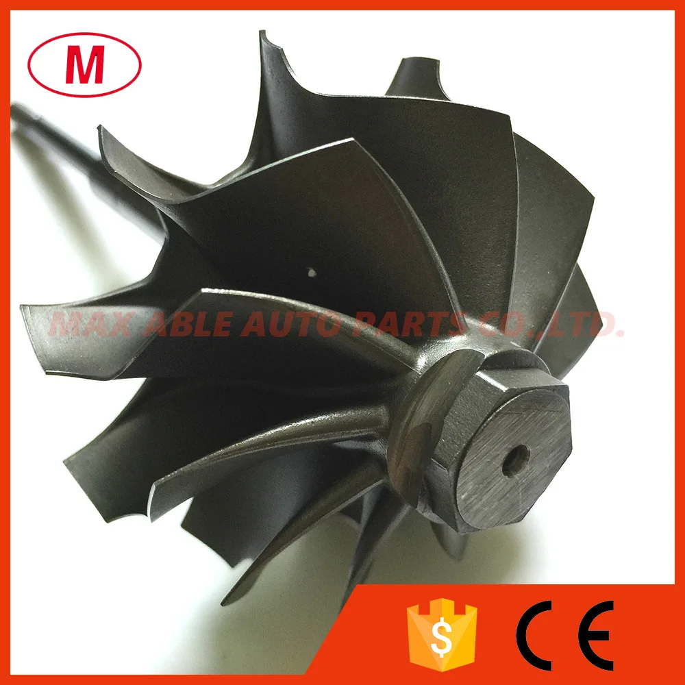 PTE6262 62.35/71.00mm 10 blades Turbo turbine shaft &wheel/turbine wheel/Turbine shaft/for T350 Stage 5 turbocharger cartridge