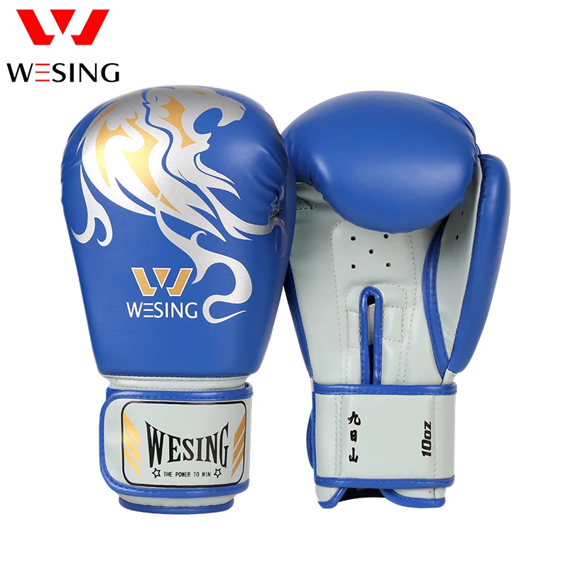 Wesing professional Boxing Gloves Punch Gloves mitts Sanda luva boxe Muay Thai Training Gloves 8 10 12 14oz