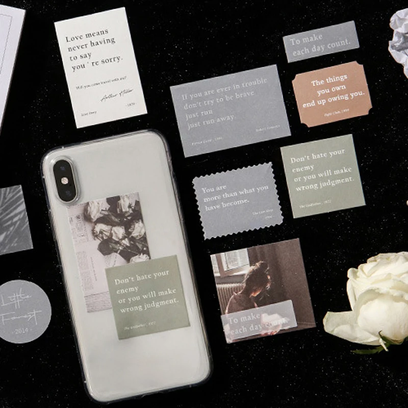 30 pcs/pack Retro Traveler Series Memo Pads Journal  Diary Notes Decorative Translucent Stickers Scrapbooking Stick Label