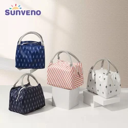 Portable Diaper Bag Lunch Bag Waterproof Thermal Insulated Handbag Bento Pouch Dinner Container School Food Storage Tote Bags