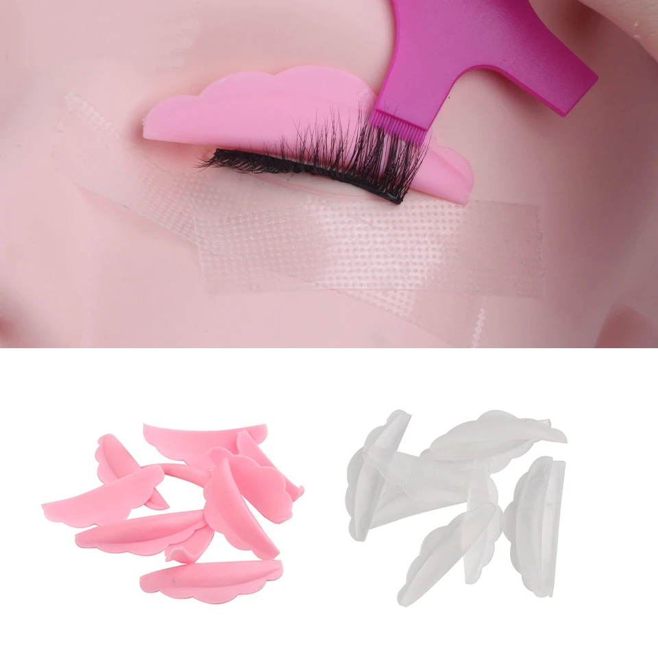 Tiges de faux-cils en Silicone, 5 paires, tampons de permanente colorés, recyclage, bouclier, levage, recourbe-cils 3D, accessoires, outil applicateur