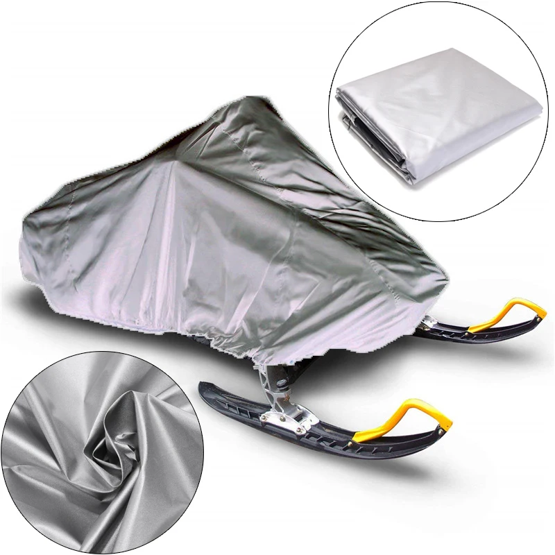 

3 Sizes Outdoor Snowmobile Cover Waterproof Dust Trailerable Sled Cover Storage Anti-UV All-Purpose Cover Winter Motorcyle