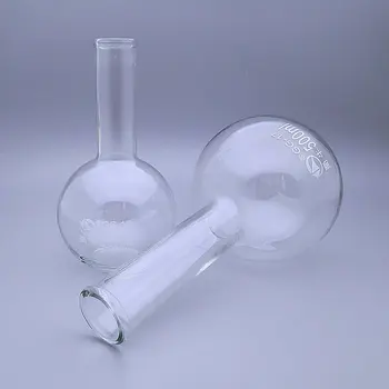 1Pcs Lab Glas 100Ml/150Ml/250Ml/500Ml/1000Ml/2000ml Ronde/Platte Bodem Lange Hals Fles Voor Chemie Experiment