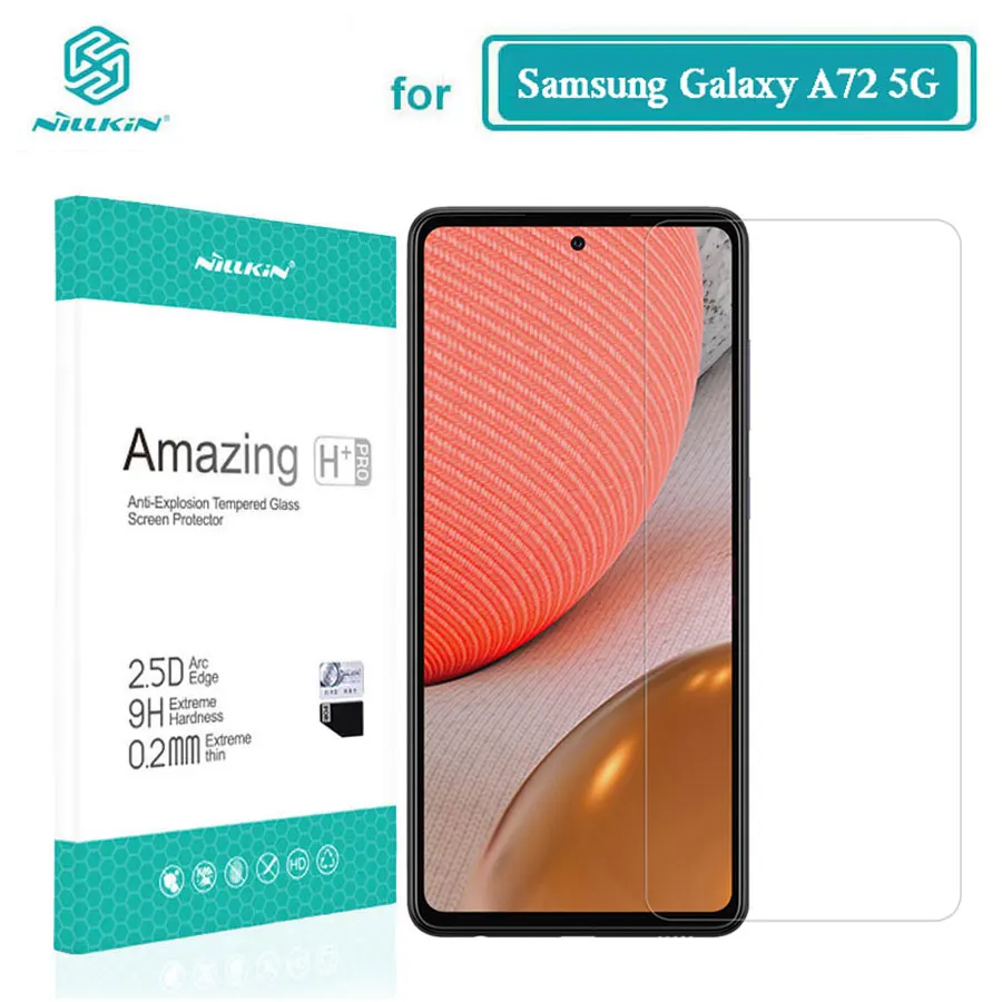 for Samsung A72 Glass Nillkin H+Pro 0.2MM 2.5D Film Tempered Glass for Samsung Galaxy A72 4G/5G Screen Protector