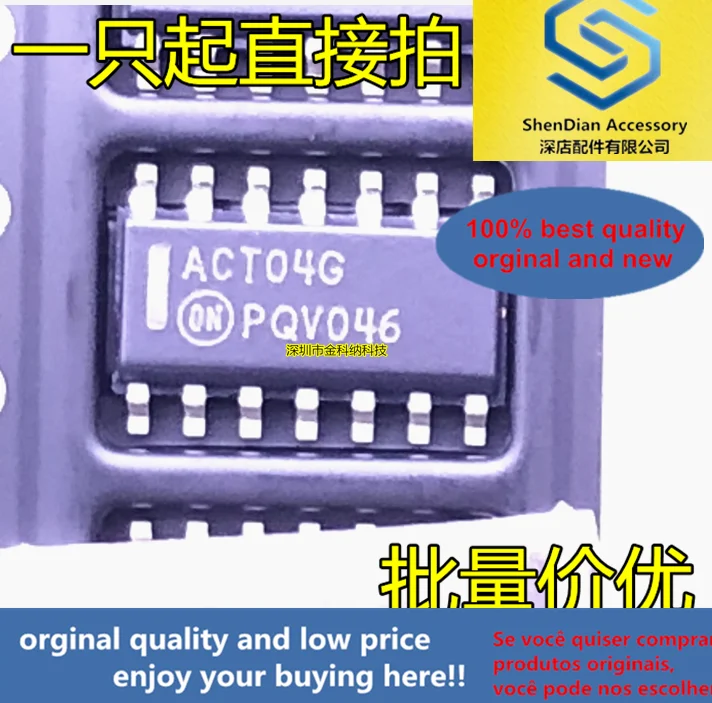 10pcs only orginal new MC74ACT04DR2G printing silk ACT04G patch SOP-14 foot six inverter chip