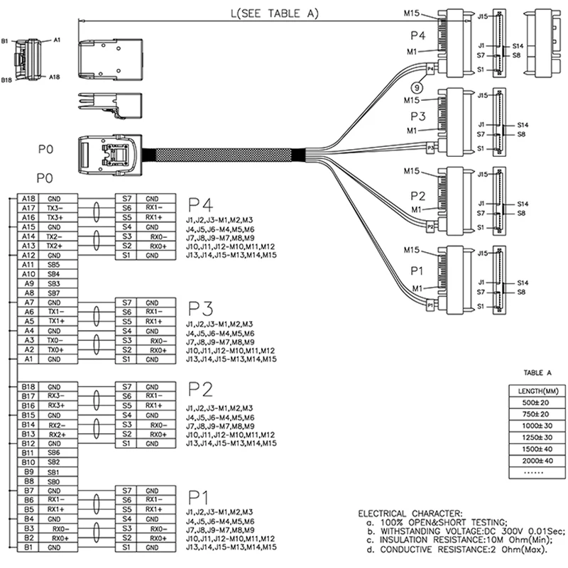 SAS SFF-8087-4 SFF-8482 내부 미니 SAS 케이블 SATA 케이블 36pin 8087 29pin 8482 커넥터 SAS 케이블 (15pin 전원 포트 포함)