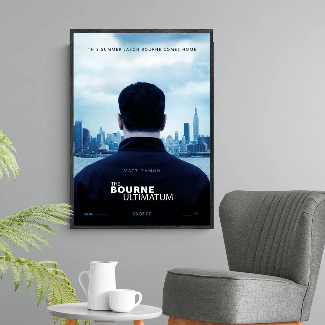 بورن ألتيماتوم غطاء الفيلم المشارك الفن طباعة حائط لوح رسم صور غرفة المعيشة ديكور المنزل (بدون إطار) #4