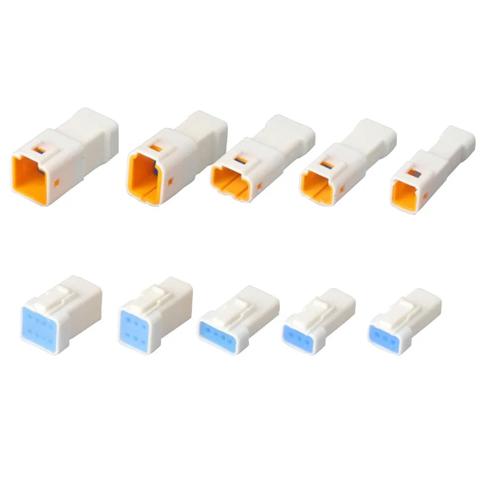 5 Sets Automotive Connectors JST02R-JWPF-VSLE 2/3/4/6/8 Pin Waterproof Connectors Male and Female Butt Plugs