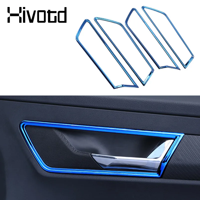 Hivotd For Skoda Karoq 2023 2024 Accessories Interior Door Handle Bowl Trim Sticker Cover Stainless Steel Molding Set Styling