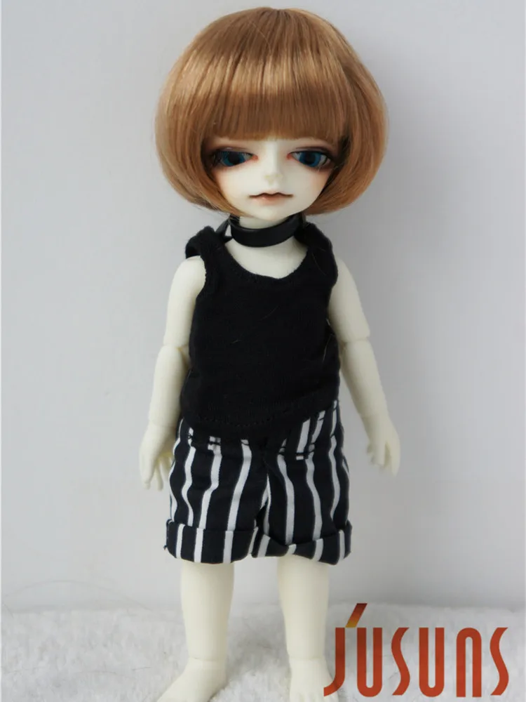 1/12 BJD Puppe perücken JD256 4-5 zoll 11-13CM Kurze BOBO Cut Synthetische mohair BJD Haar lati Weiß Tiny puppe zubehör