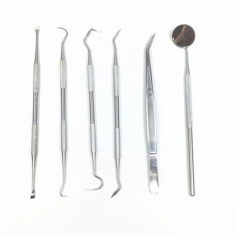 Tartar Scraper Pick Remove Tools Kit Dental Teeth Cleaning Dentistry Stainless Steel Household Odontologia With Dental Mirror