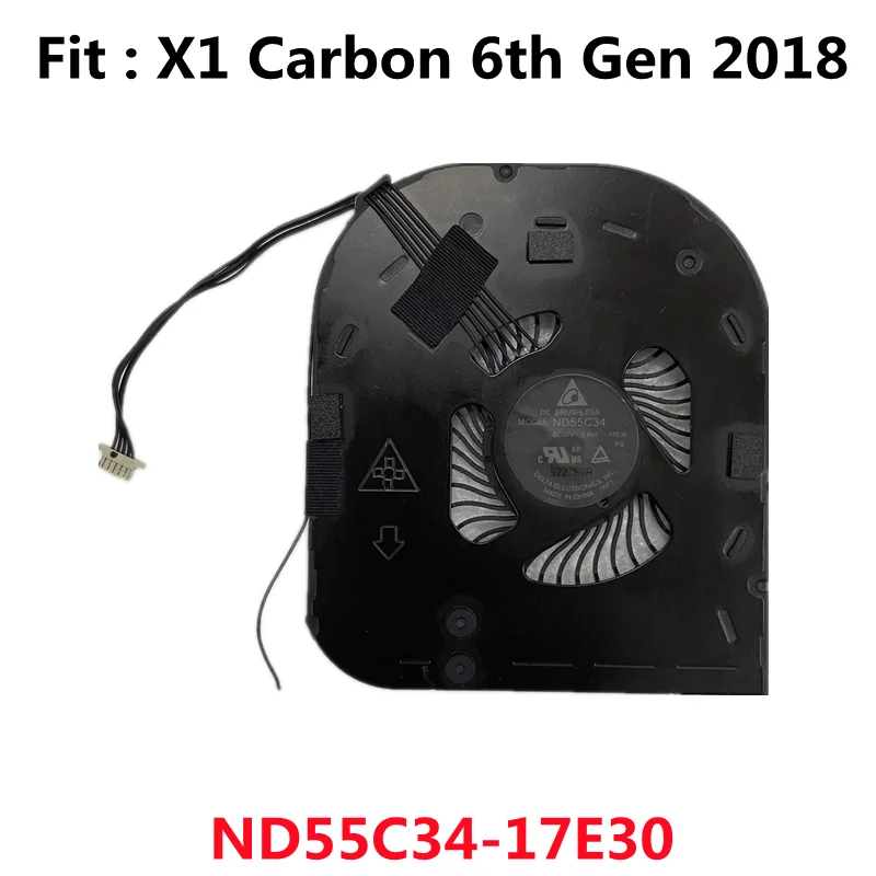 Refroidisseur de ventilateur de refroidissement CPU pour Lenovo thinkSub bronchCarbon 2017 5ème 6ème génération X/s 2018 ND55C34-16E15 -17E30 00UR984 00UR204