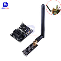 diymore nRF24L01+PA+LNA RF Transceiver Module SMA Antenna 2.4 GHz NRF24L01 Wireless Module with Breakout Adapter for Anrduino