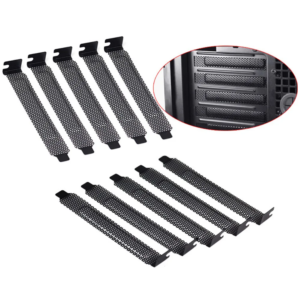 Крышка слота PCI, 5 шт./крышка слота PCI, пылевой фильтр, заглушка, охлаждающий вентилятор, пылевой фильтр, вентиляция, чехол для компьютера