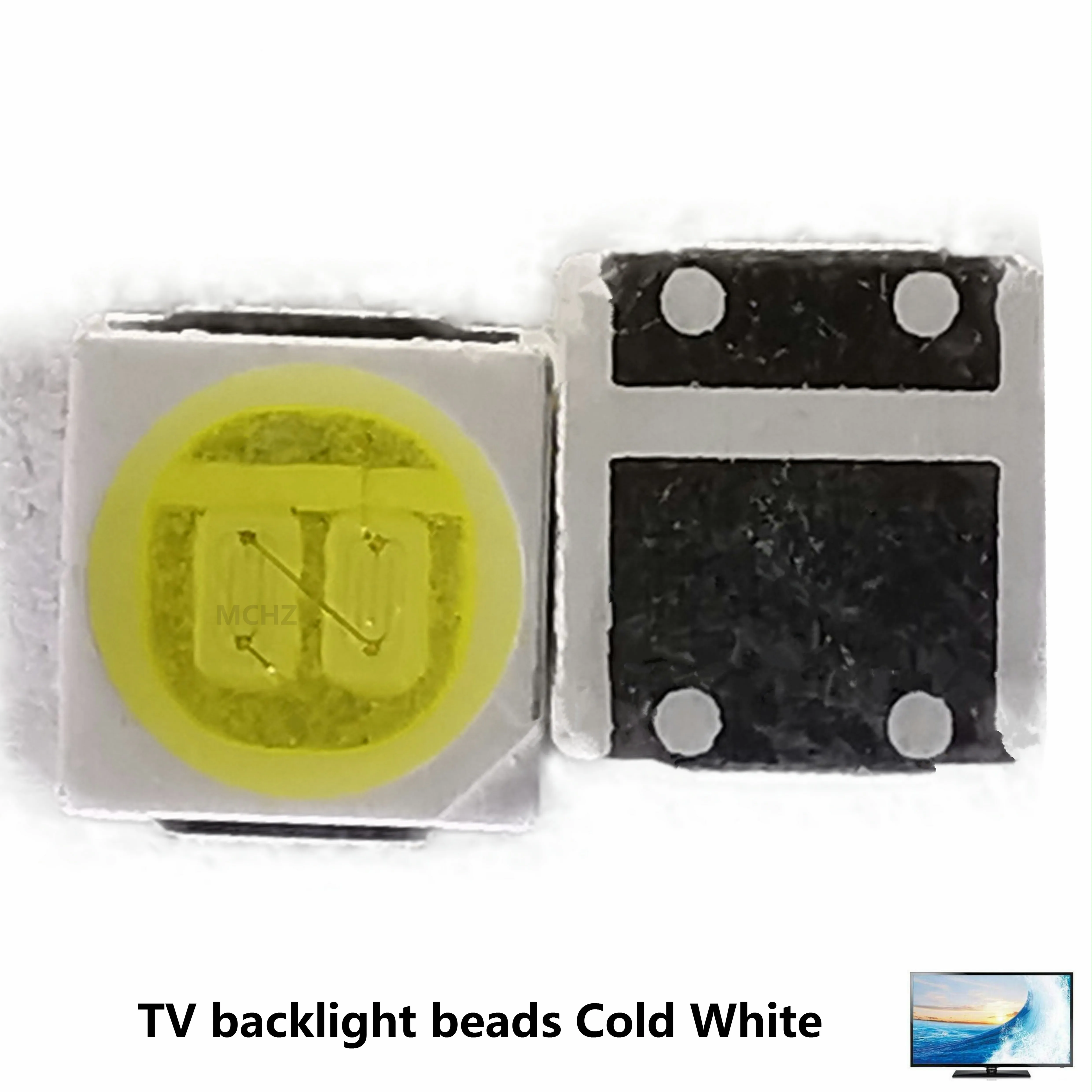 500pcs LED Backlight High Power LED 2W 3030 6V-6.8v Cool white 230LM TV Application 3030 smd led diode