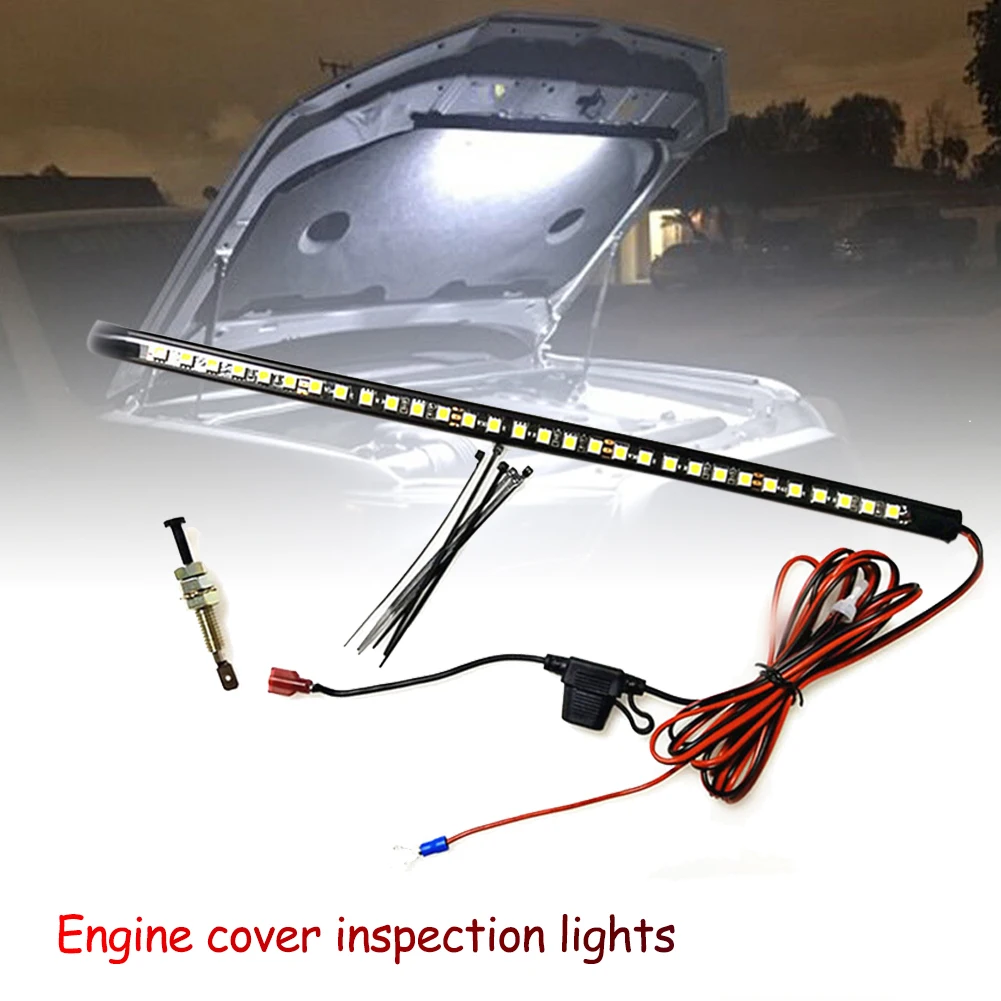 Car LED lights White Under Hood LED Light Kit With Automatic on/off -Universal Fits any Vehicle repair,Work light LED Strips