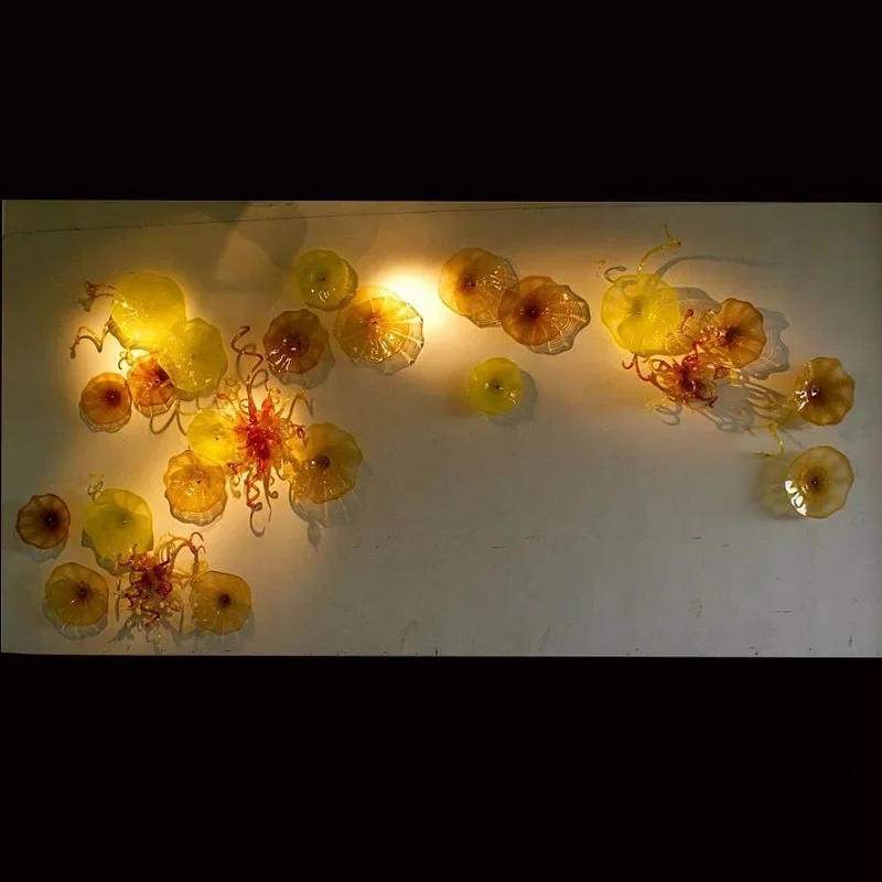 LED الحديثة الزخرفية زهرة شكل ضوء الجدار الزجاجي مطعم الجدار إضاءة ديكورية