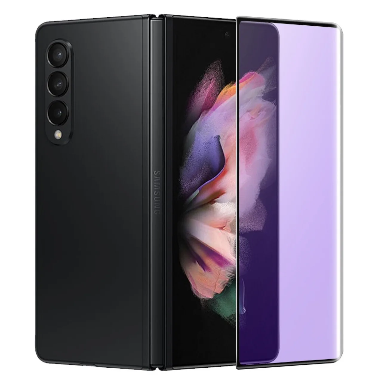 الزجاج المقسى لسامسونج غالاكسي Z أضعاف 6 5 4 3 فيلم الخصوصية الضوء الأرجواني حامي الشاشة طبقة رقيقة واقية ل Z Fold5 Fold6