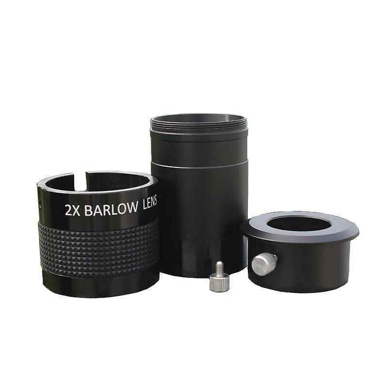 2inch 2X ED Barlow Lens w/ 2inch to 1.25inch Adapter Aluminum Body FMC Optical Glass Lens for Astronomical Telescope