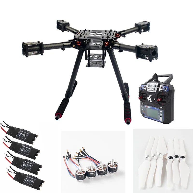 

Flyroun LX350 Frame PRO With Sunnysky x2212 920kv Motor 9450 Prop 30a ESC fs i6 ia6b A8S Heli Multi-Rotor With Landing Gear