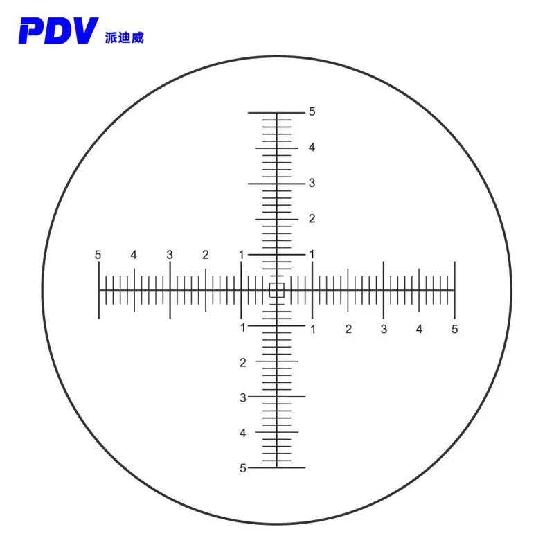 PDV Optical Experiment Ruler Microscope Eyepiece Ruler Objective Lens Ruler Cross Line Ruler Measuring Ruler