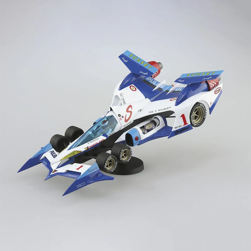 Aoshima 05910 1/24 Cyber Formula SIN New Asurada AKF-0/G Lifting Turn Mode Racing Vehicle Car Toy Plastic Model Assembly Kit