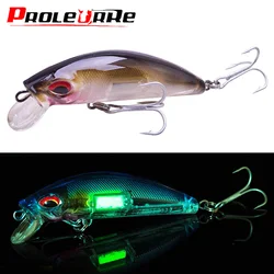 1 pz occhi 3D luminoso Minnow esche da Pesca 7cm 11.5g Jig Sinking Wobblers Hard Bait artificiale Crankbait Pesca notturna Pesca