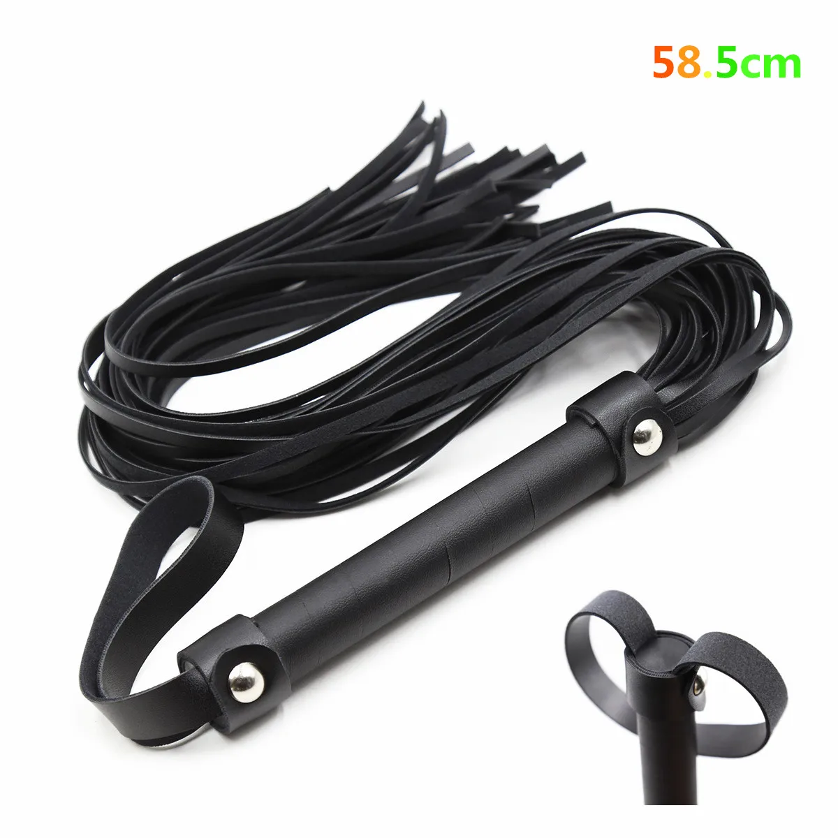 58cm Leather Bdsm Bondage Slave Lash Spanking Whip with Sword Handle for Men Women SM Sex Games Erotic Foreplay Flogger Toys