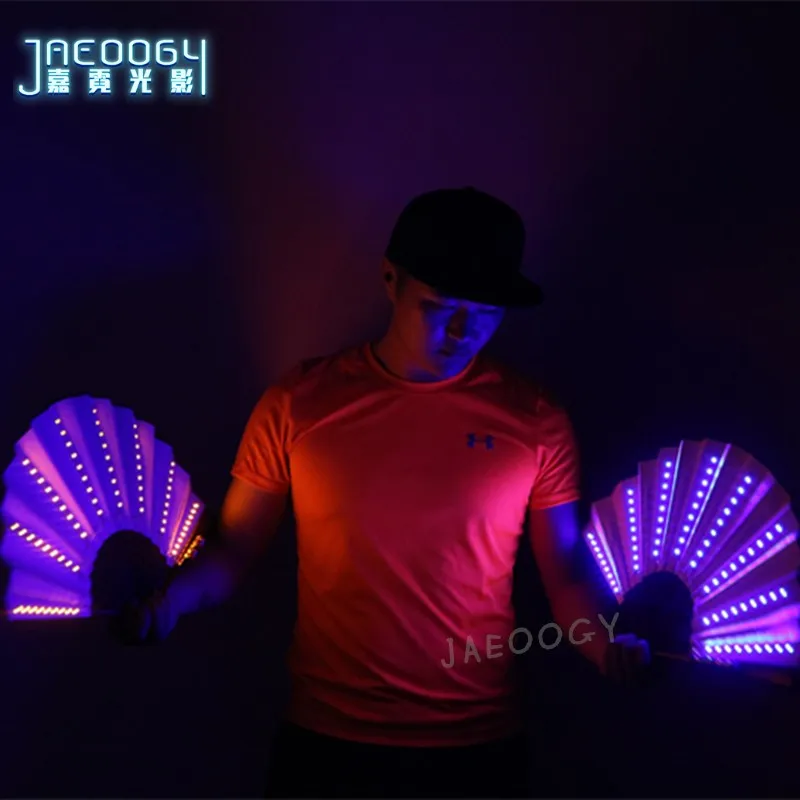 LED Fluorescent Props for Children, Glowing Fan, Stage Performance Show, Birthday Party Gift, Halloween, Christmas